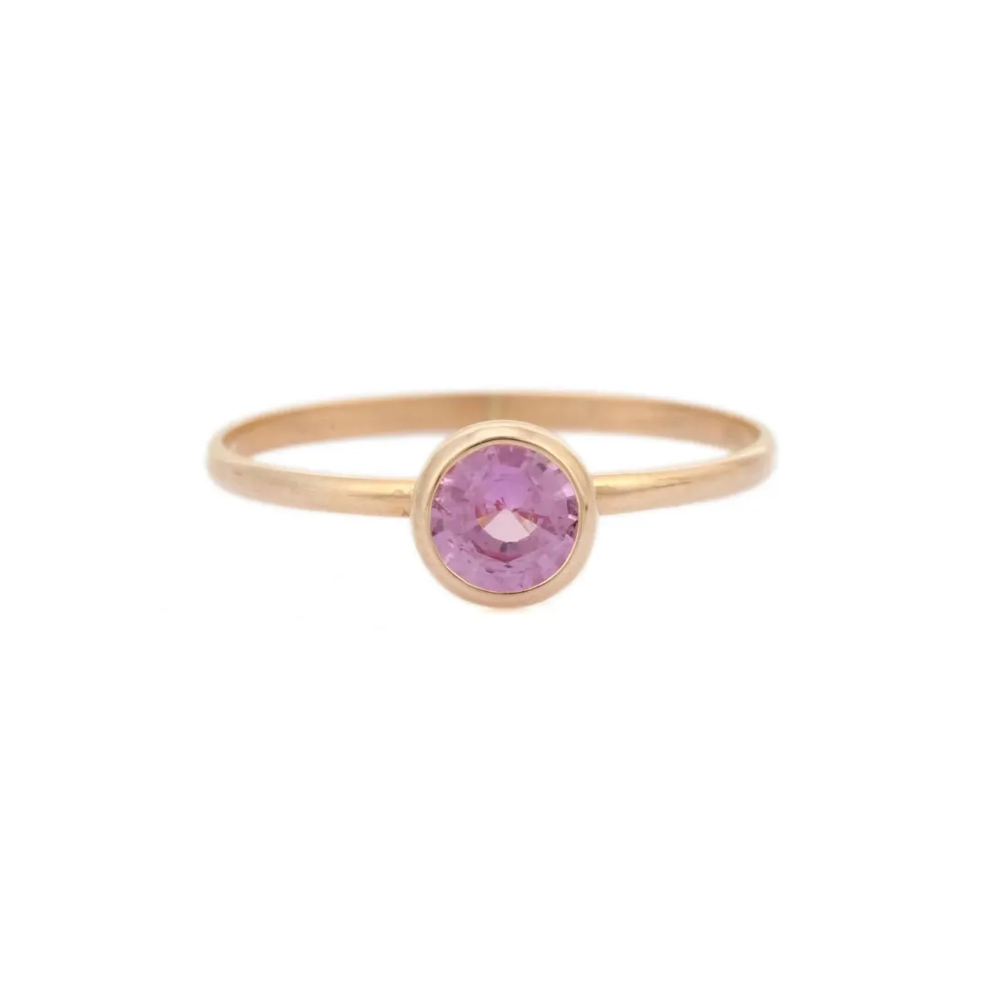 18K Yellow Gold Sapphire Ring