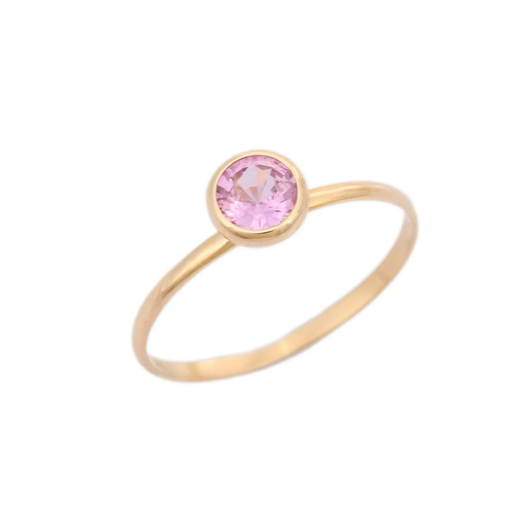 18K Yellow Gold Sapphire Ring