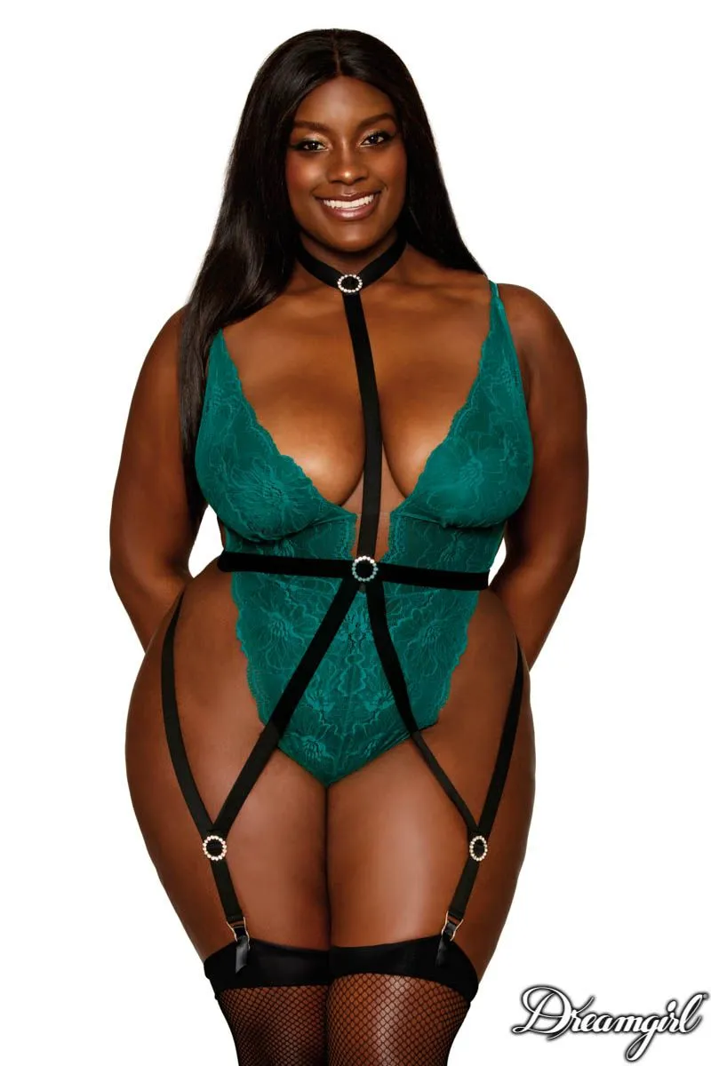 2Pc. Harness Teddy Set