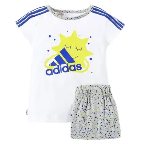 Adidas Kids White/Blue Set