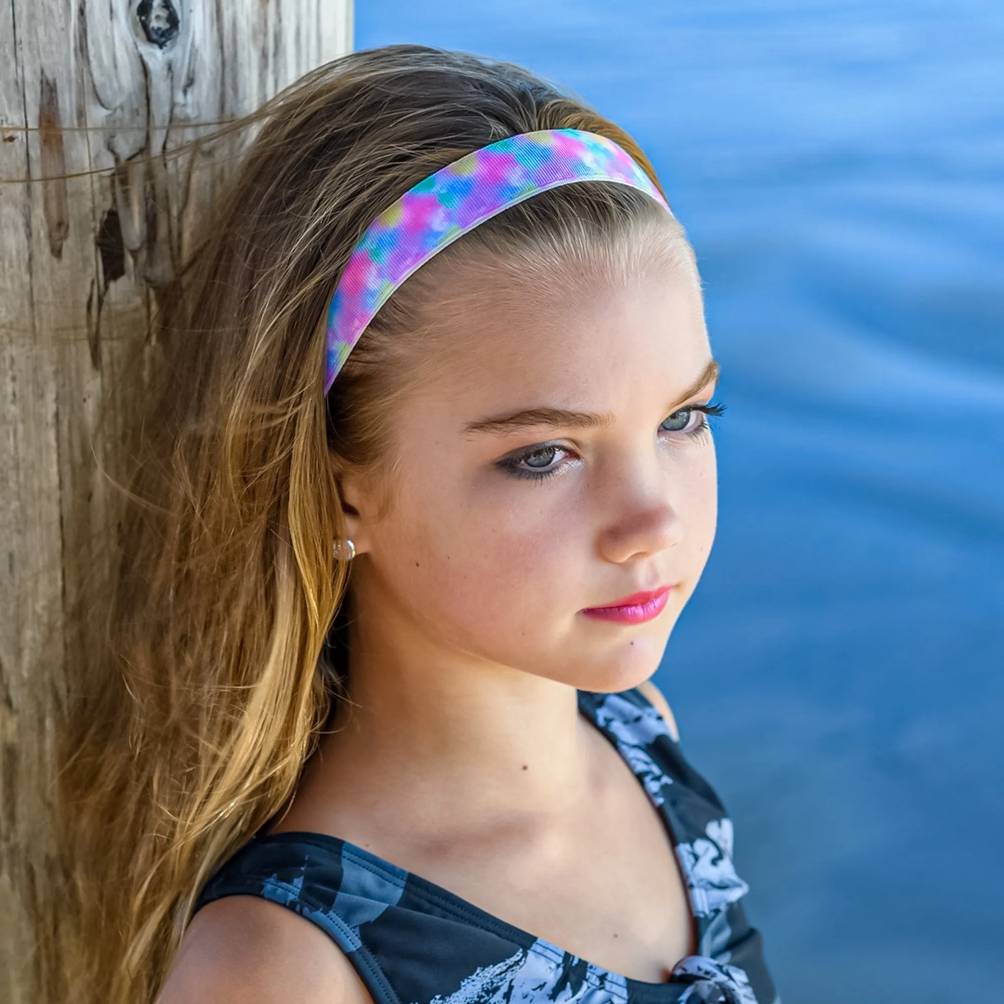 Adjustable No Slip Tie Dye Headband