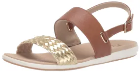 Aerosoles A2 Women's First Watch Flats Sandals Ankle Strap Dark Tan Combo