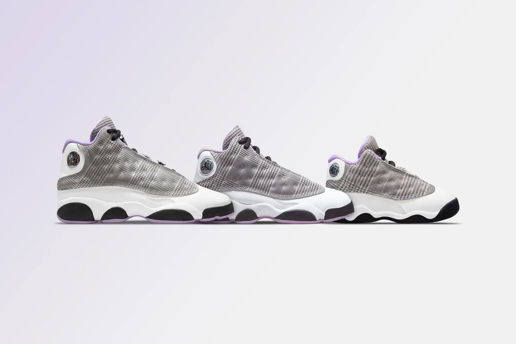 Air Jordan 13 Retro (TD) - Black/Lilac/White/Metallic Silver