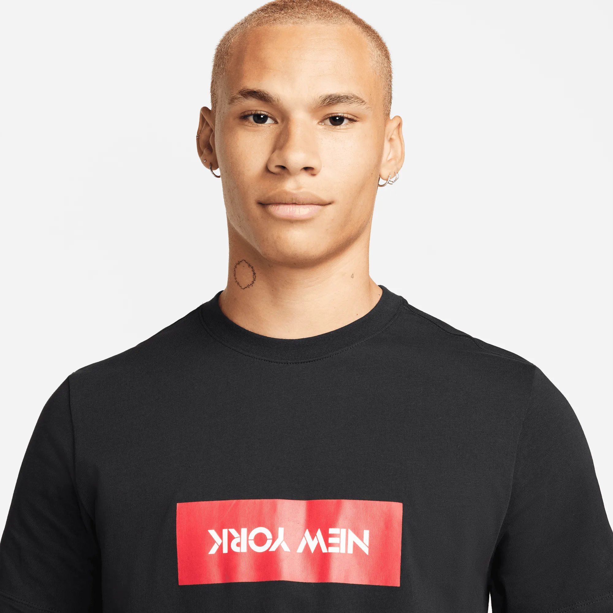 Air Jordan Mens "New York" Stencil T-Shirt 'Black'