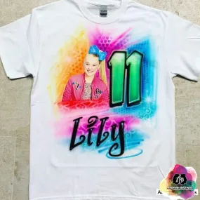 Airbrush Jojo Siwa Birthday Design