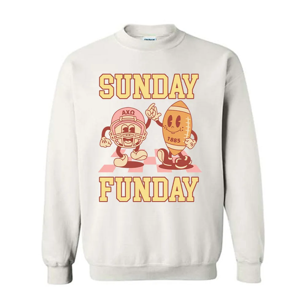 Alpha Chi Omega Sunday Funday Crewneck Sweatshirt