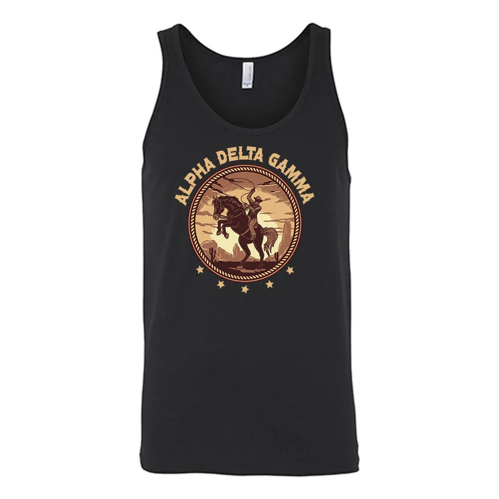 Alpha Delta Gamma Howdy Cowboy Unisex Jersey Tank Tank Top