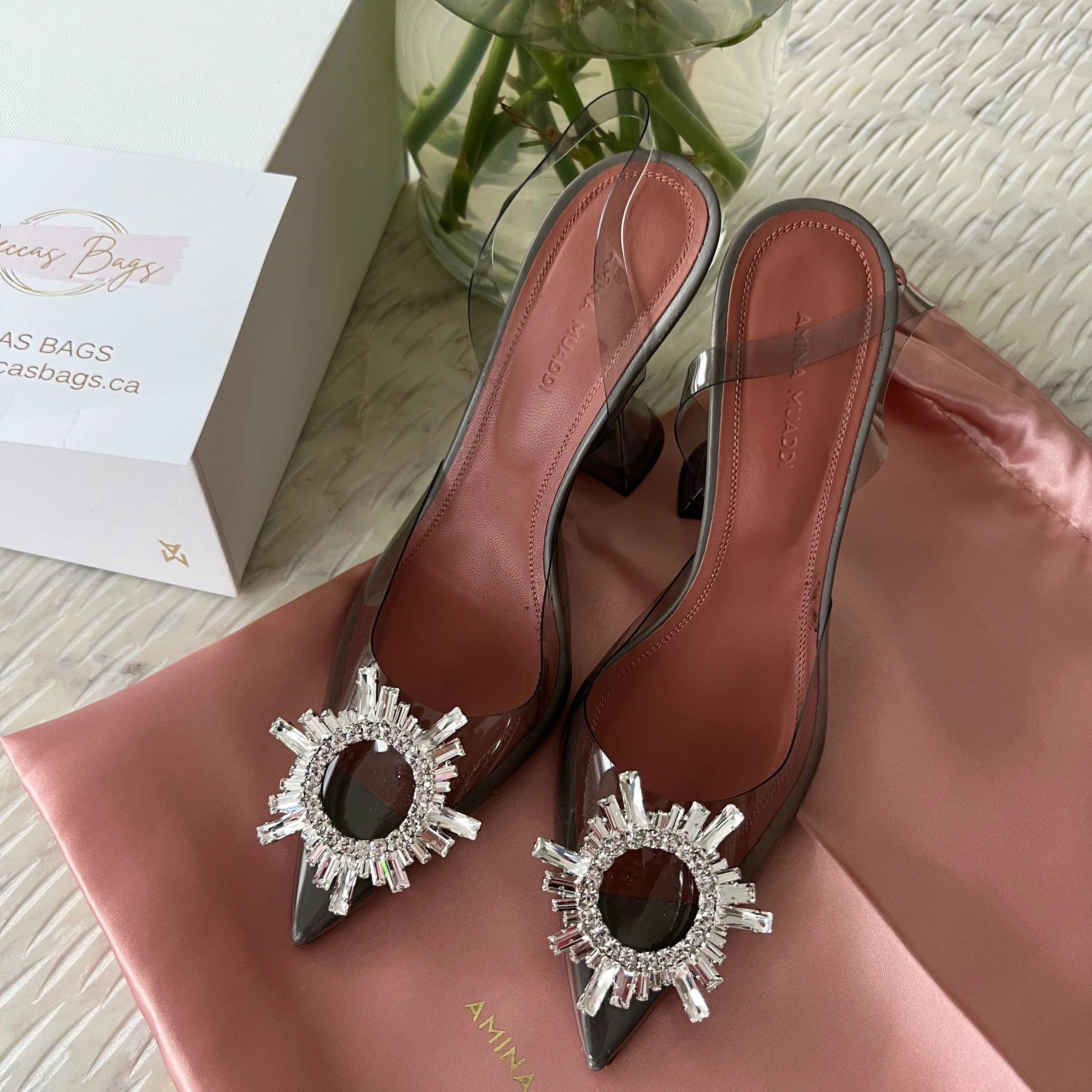 AMINA MUADDI Begum Slingback Heels