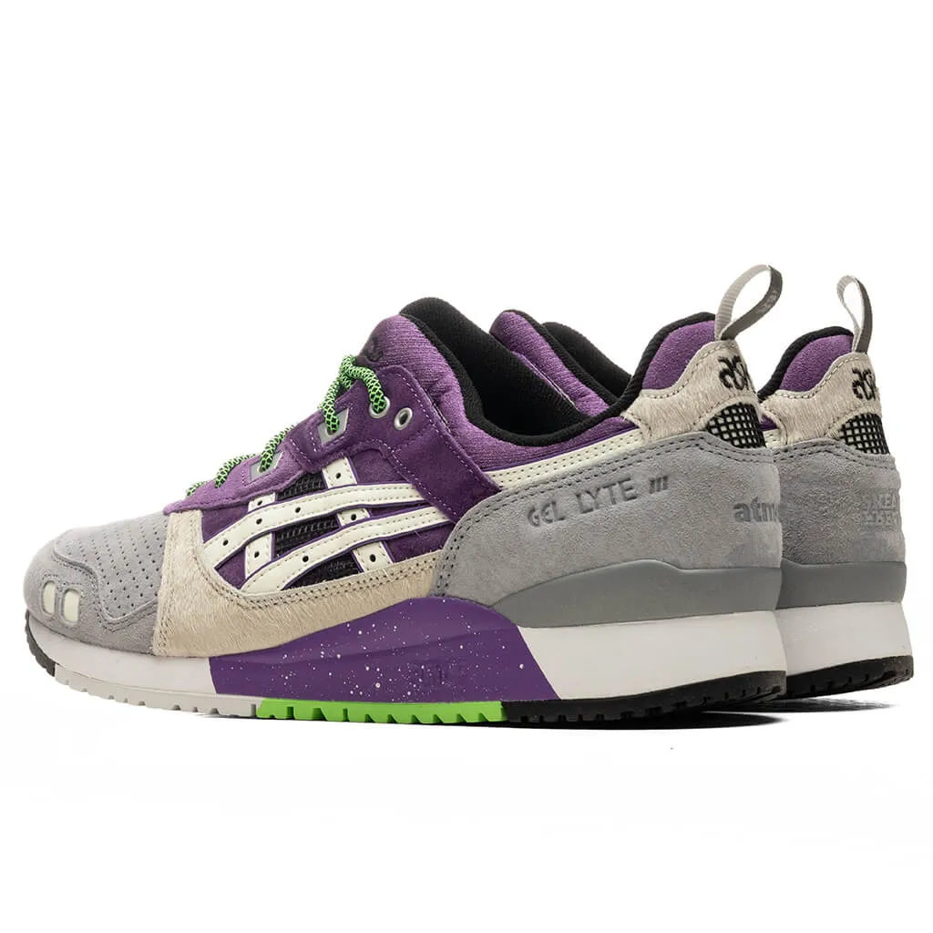 Asics x Sneaker Freaker x Atmos Asics Gel-Lyte III OG - Sheet Rock/Gentry Purple