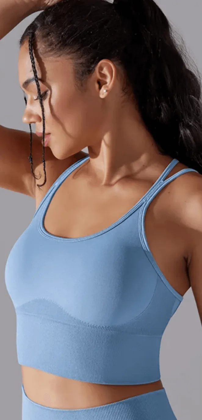 B-ACTIVE DURABLE NYLON SPANDEX SPORTS BRA