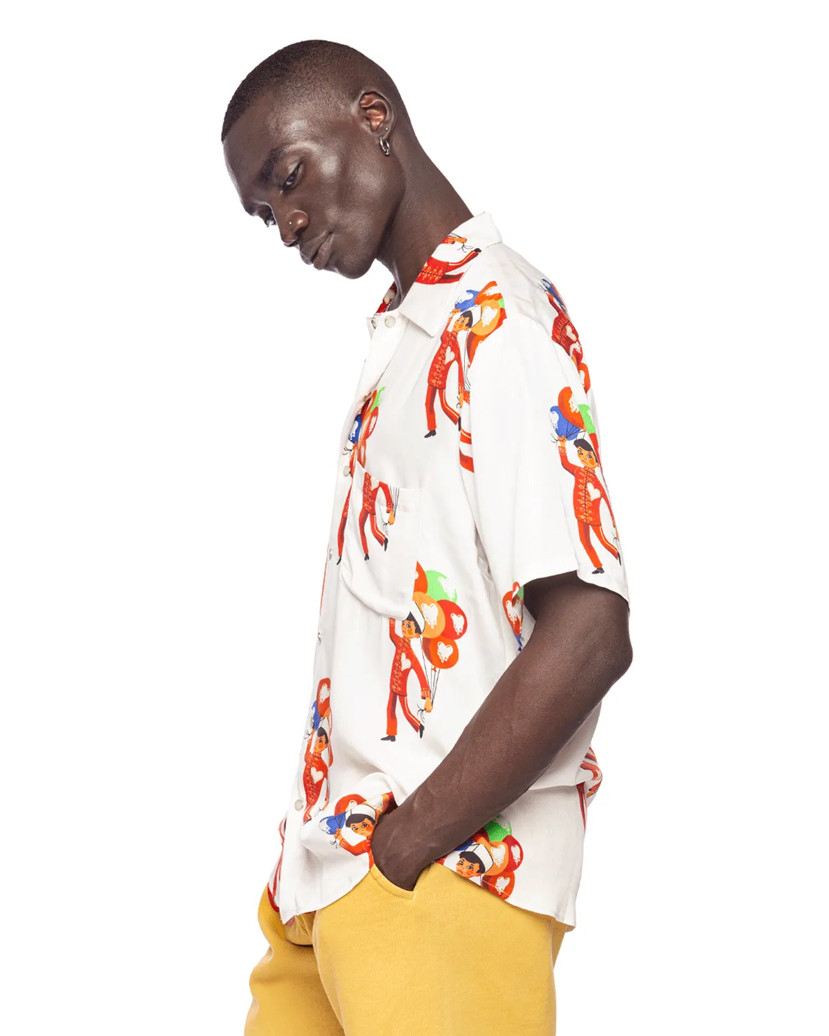 Balloon Boy S/S Shirt White