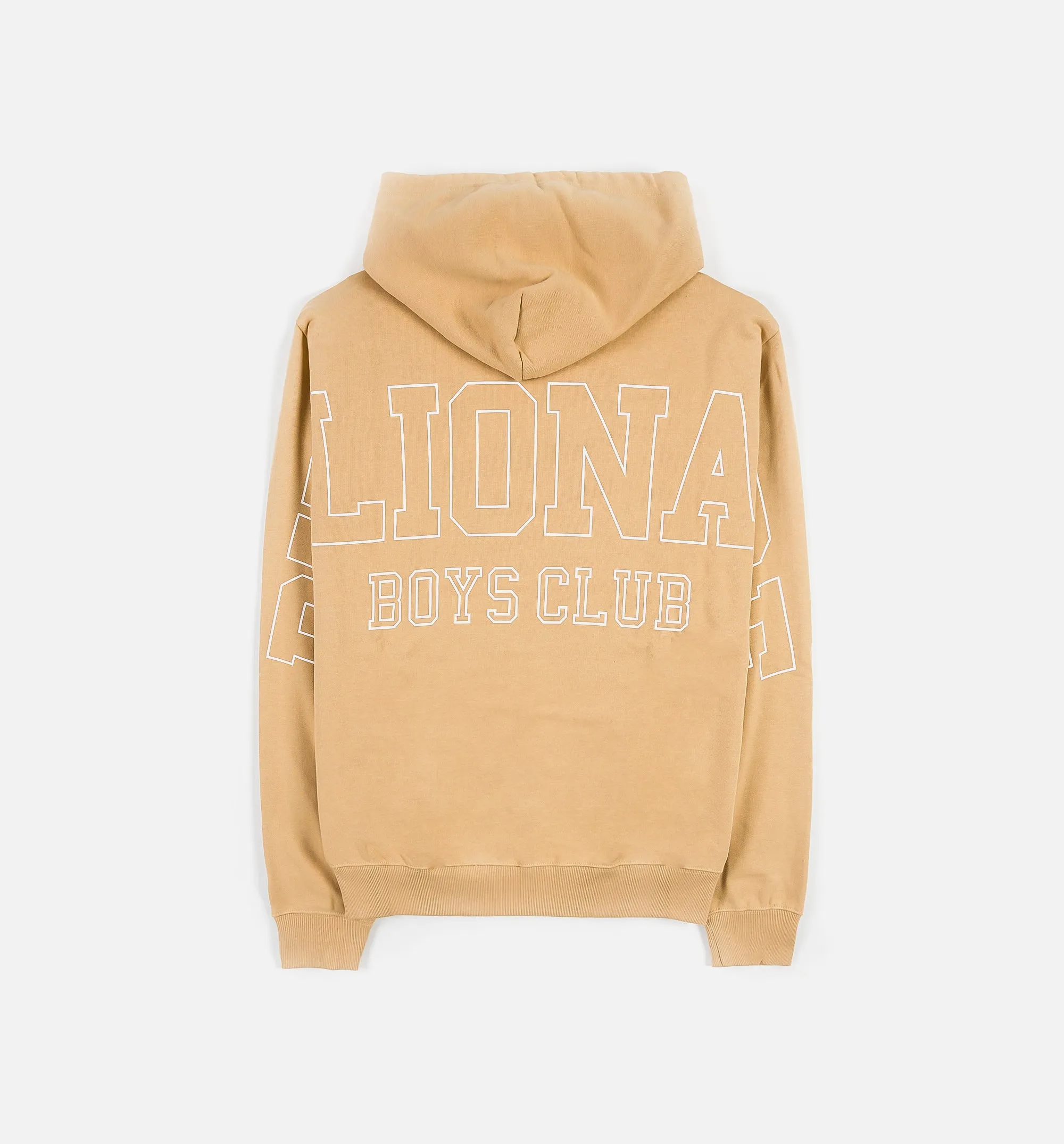 BB Script Mens Hoodie - Tan/White