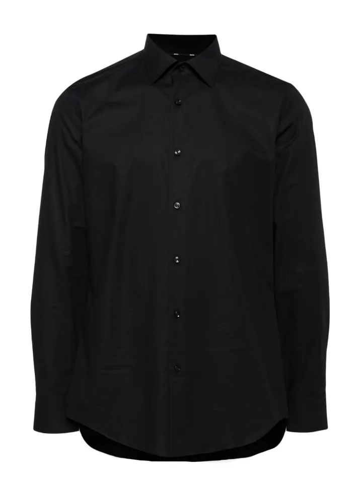 BOSS classic-collar poplin shirt