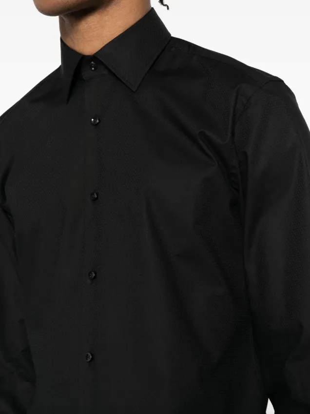 BOSS classic-collar poplin shirt