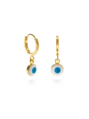 Classic Eye Charm Huggie Hoops by Amano Studio