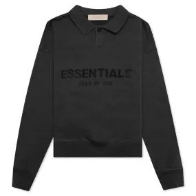 Essentials Kid's L/S Polo - Iron