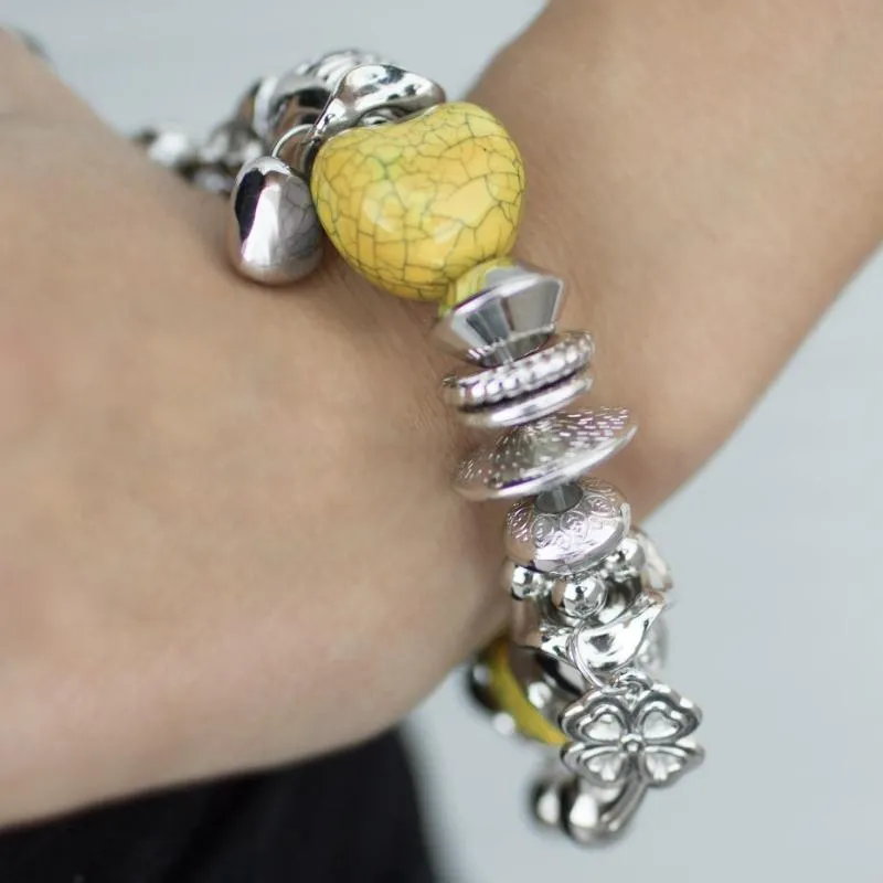 Extending An Invite Yellow Stretchy Bracelet