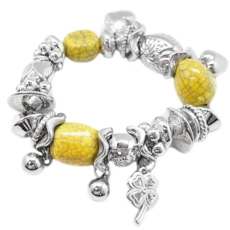 Extending An Invite Yellow Stretchy Bracelet