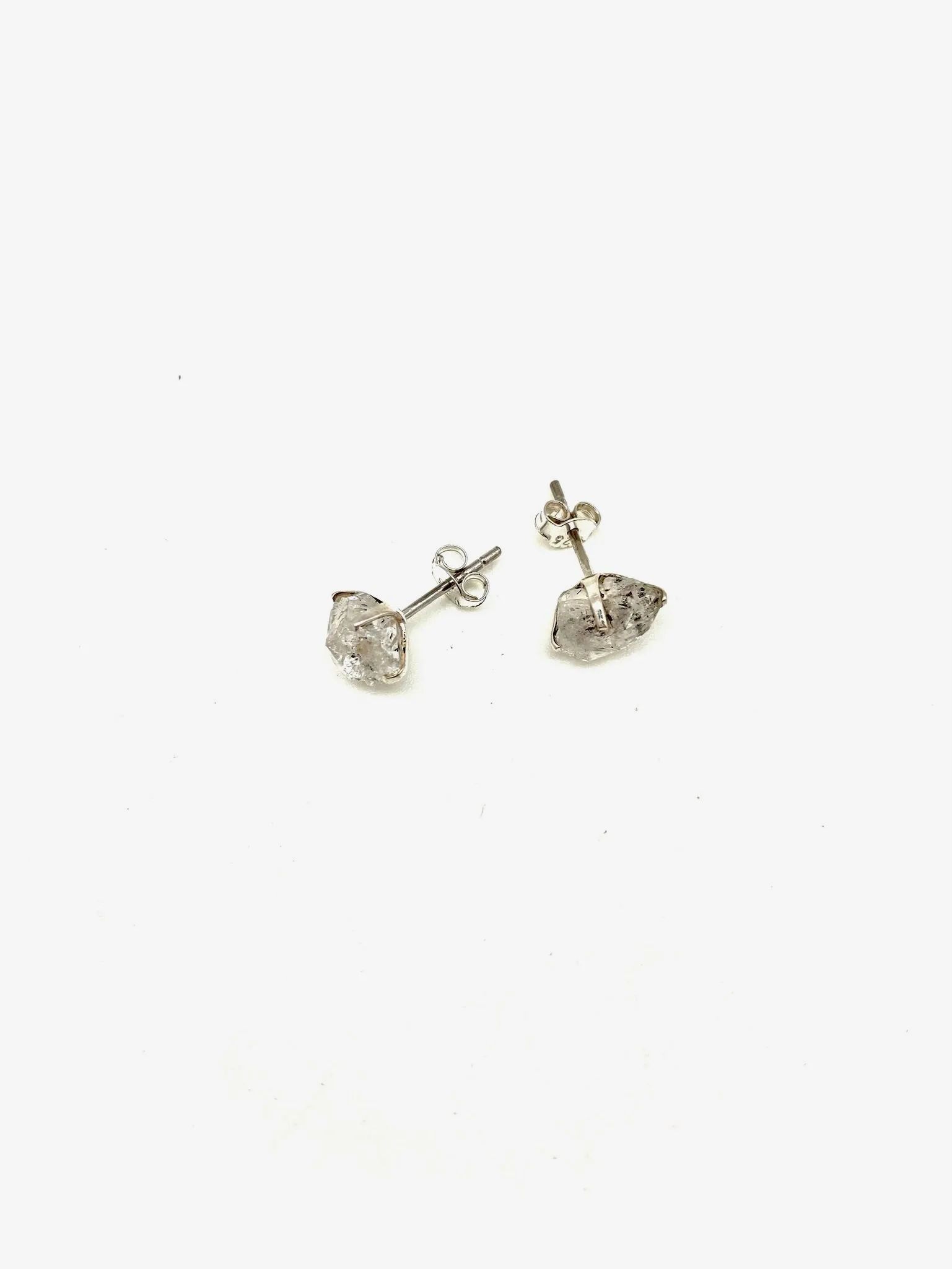 Genevieve Raw Studs - Herkimer Diamonds