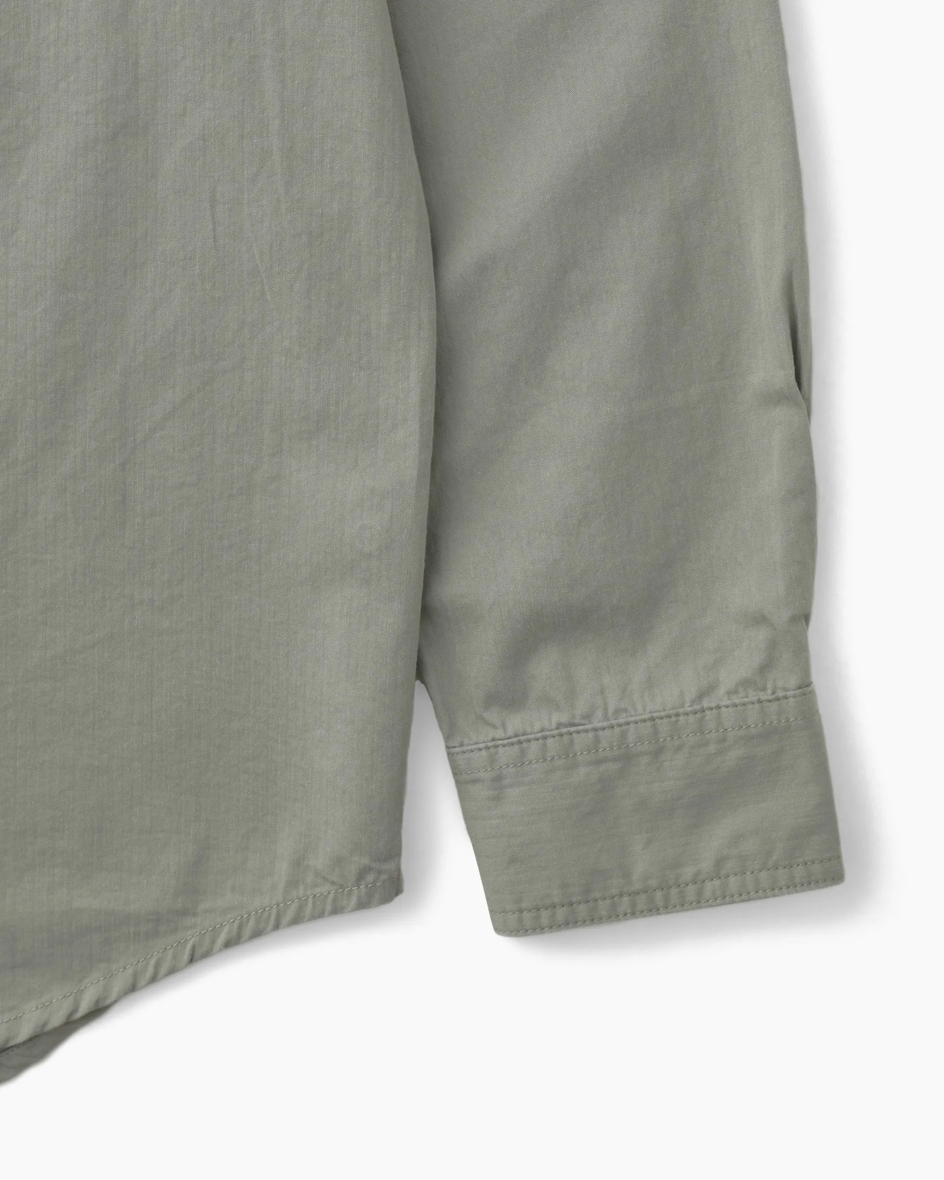 Herringbone Twill Classic Workshirt Sage Mint