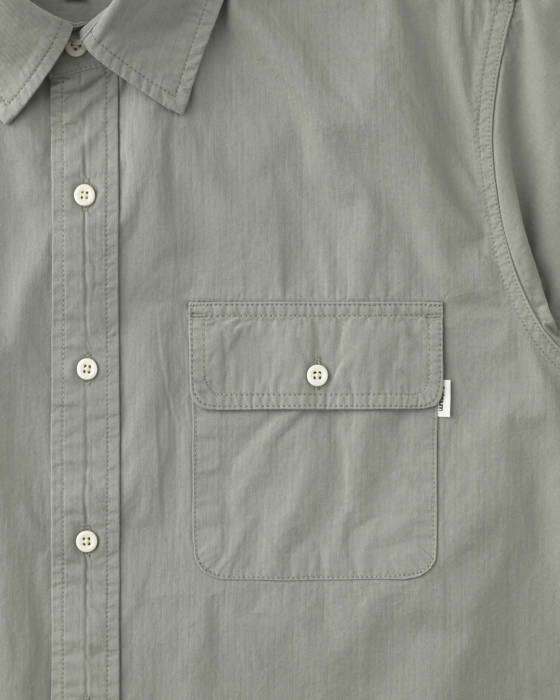 Herringbone Twill Classic Workshirt Sage Mint