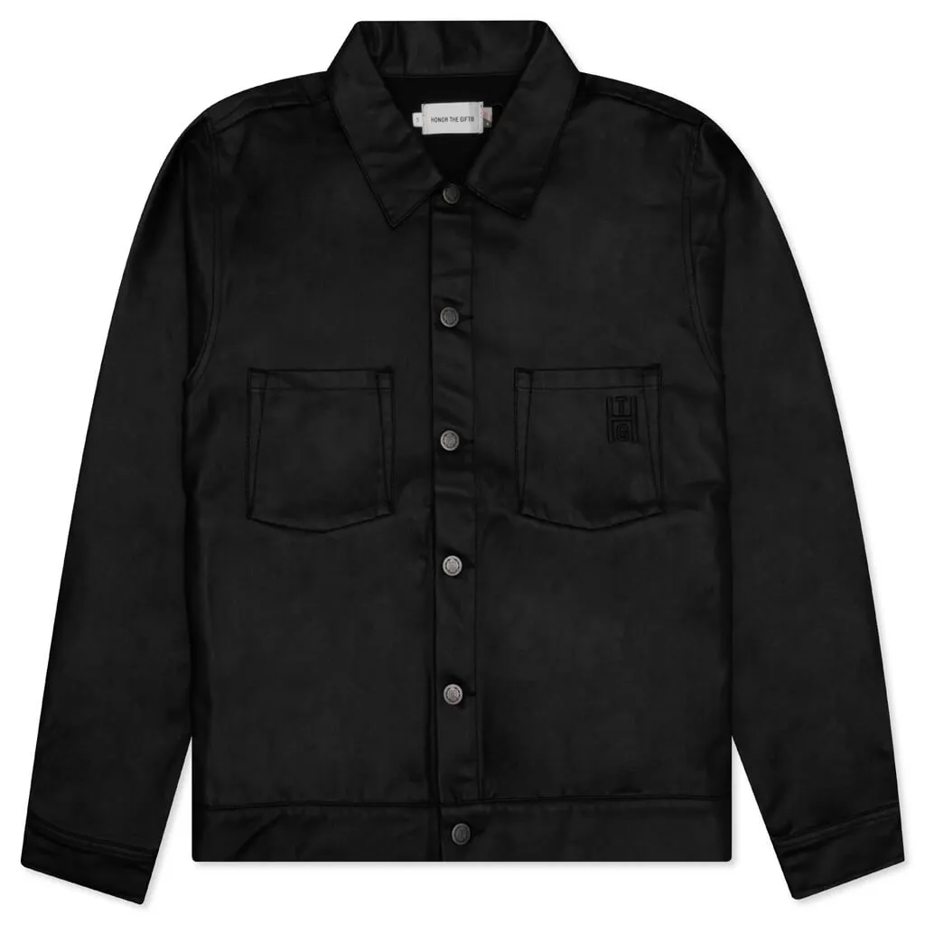 Honor The Gift HTG Wax Denim Trucker Jacket - Black