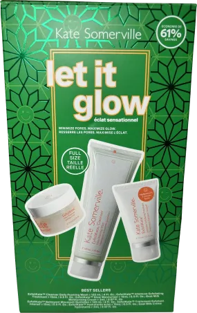 Kate Somerville Let It Glow Gift Set 120ml, 15ml, 15ml