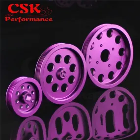 LIGHT-WEIGHT CRANK PULLEY Fits For Nissan skyline GTS GTR RB20 RB25 RB26 PULLEY PURPLE