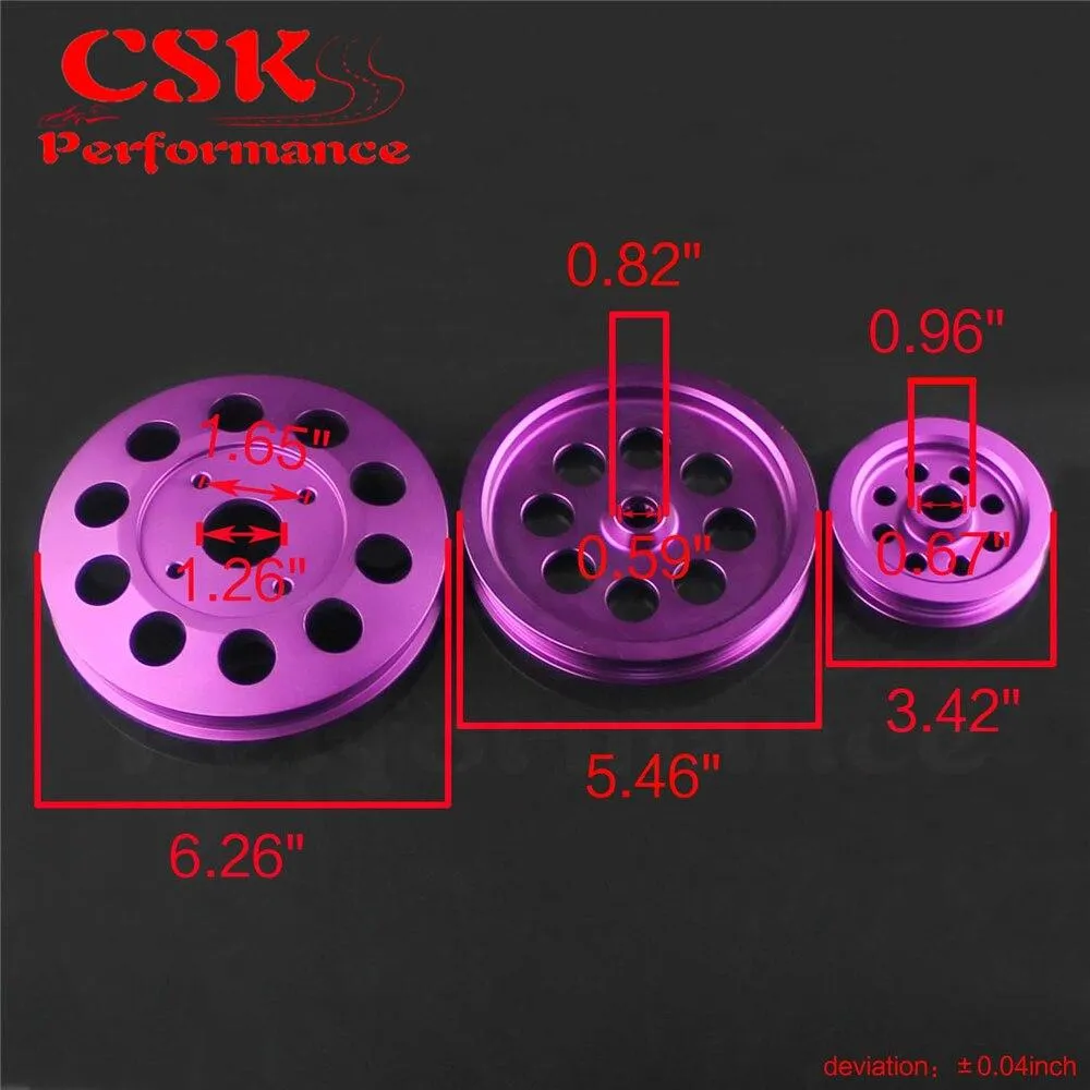 LIGHT-WEIGHT CRANK PULLEY Fits For Nissan skyline GTS GTR RB20 RB25 RB26 PULLEY PURPLE