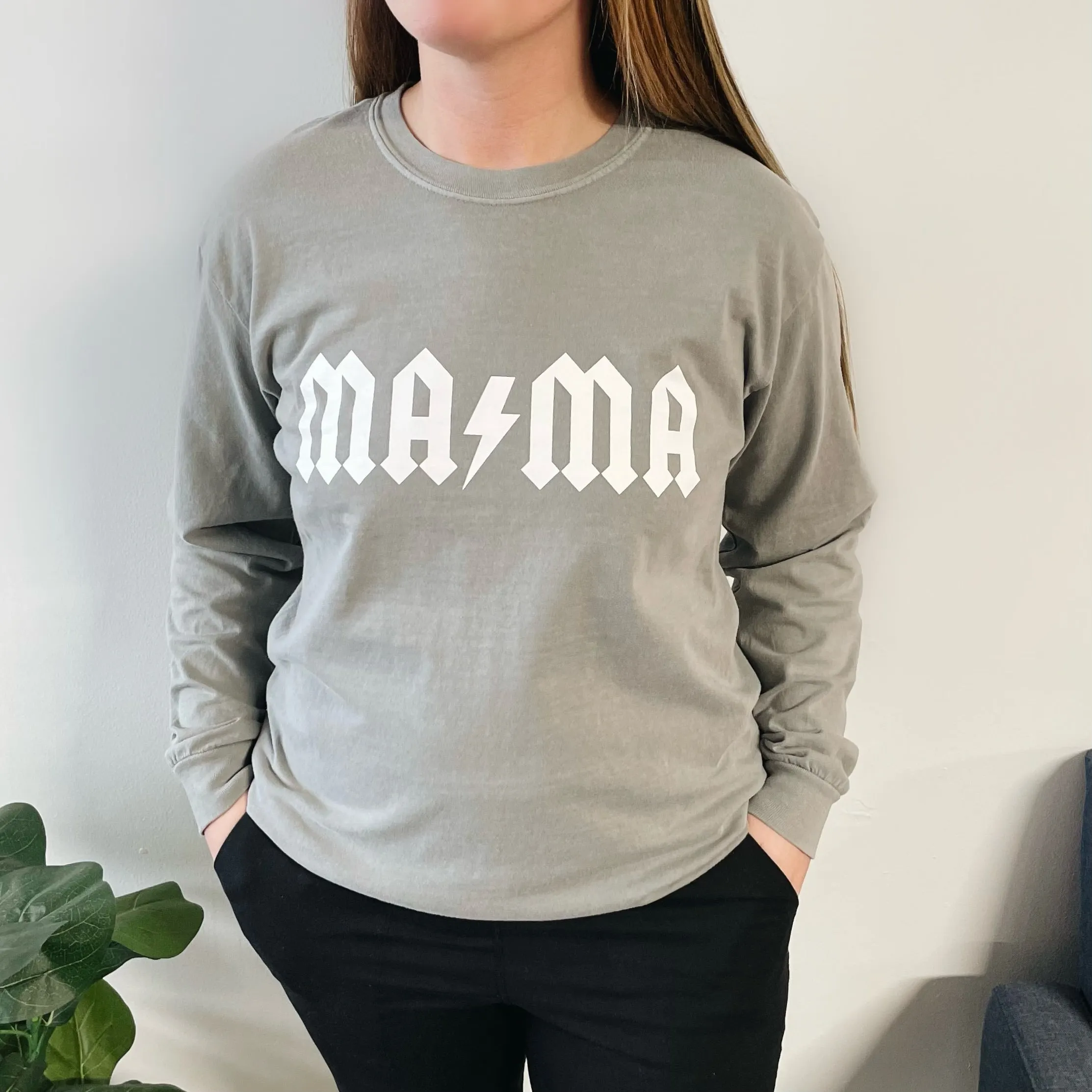 MAMA Rocker • Gray Long Sleeve