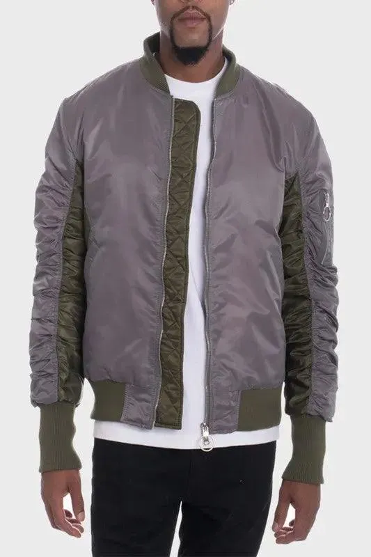 Men's Bomber Jacket Color Block