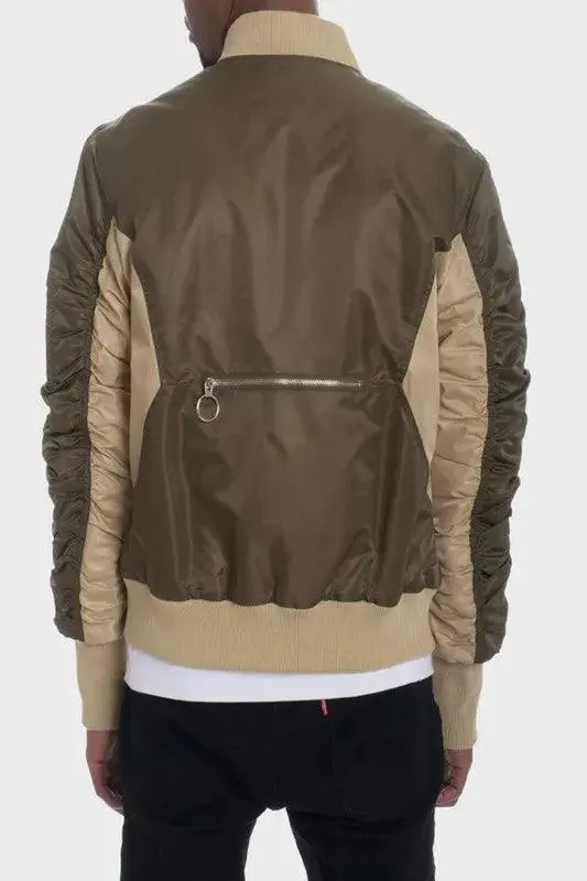 Men's Bomber Jacket Color Block