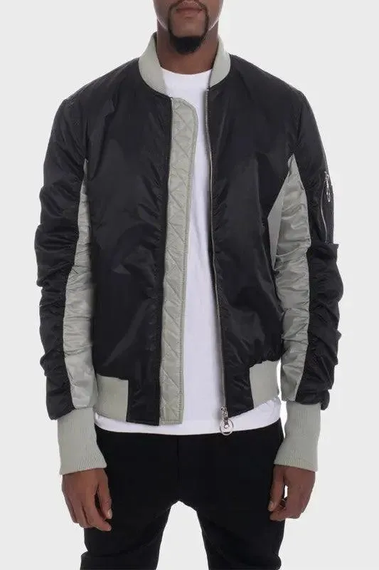 Men's Bomber Jacket Color Block