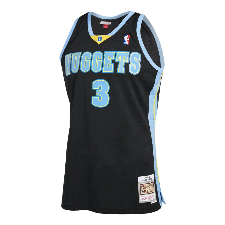 Men's Denver Nuggets Allen Iverson Mitchell & Ness Black 2006-2007 Hardwood Classics Reload 2.0 Swingman Jersey