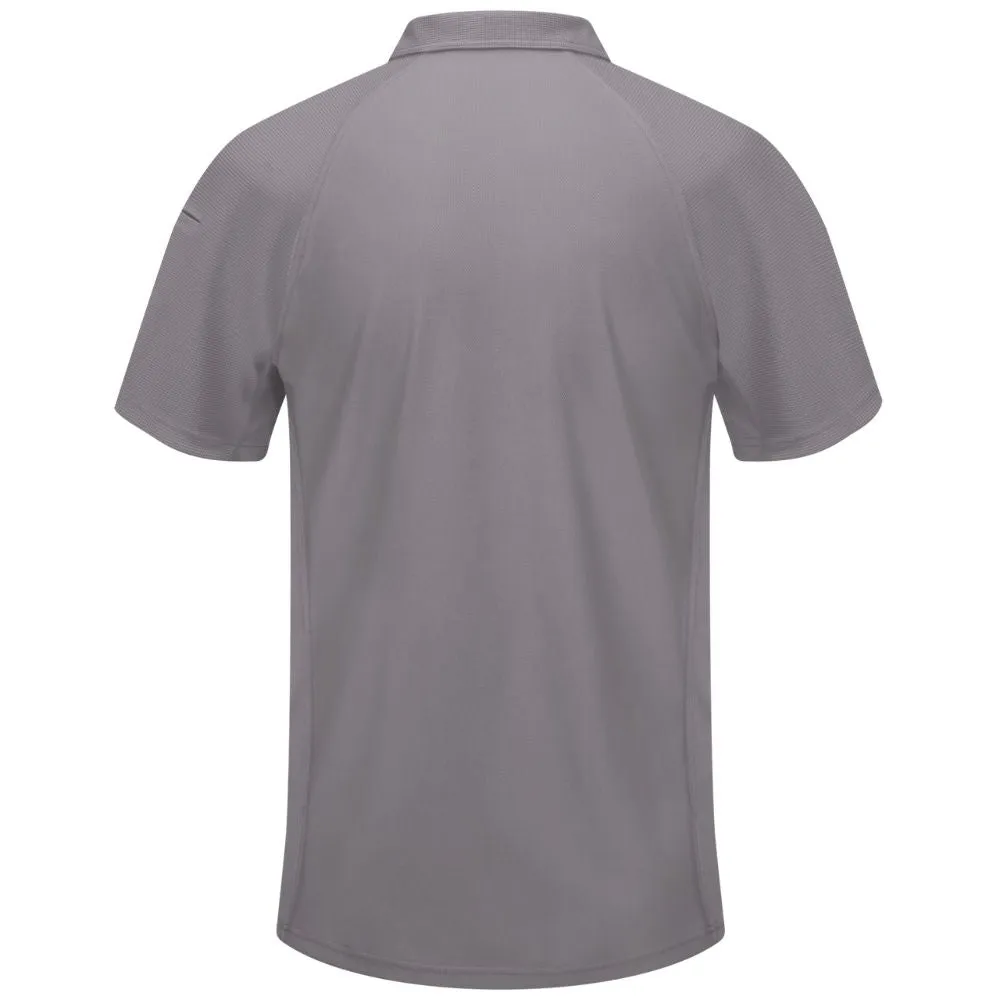 Men's Red Kap Short Sleeve Performance Knit Flex Series Men's Active Polo SK92 - Grey