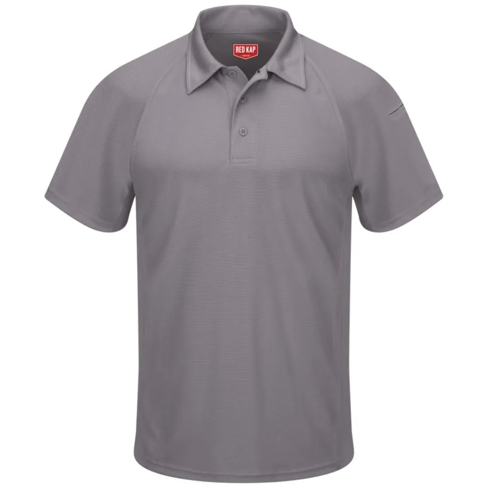 Men's Red Kap Short Sleeve Performance Knit Flex Series Men's Active Polo SK92 - Grey