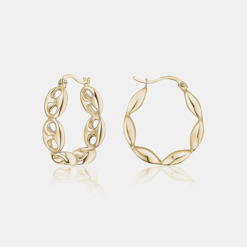 Puffy Link Hoops