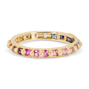 Rainbow Mixed Cut Ramona Ring - Size 7 - 11584