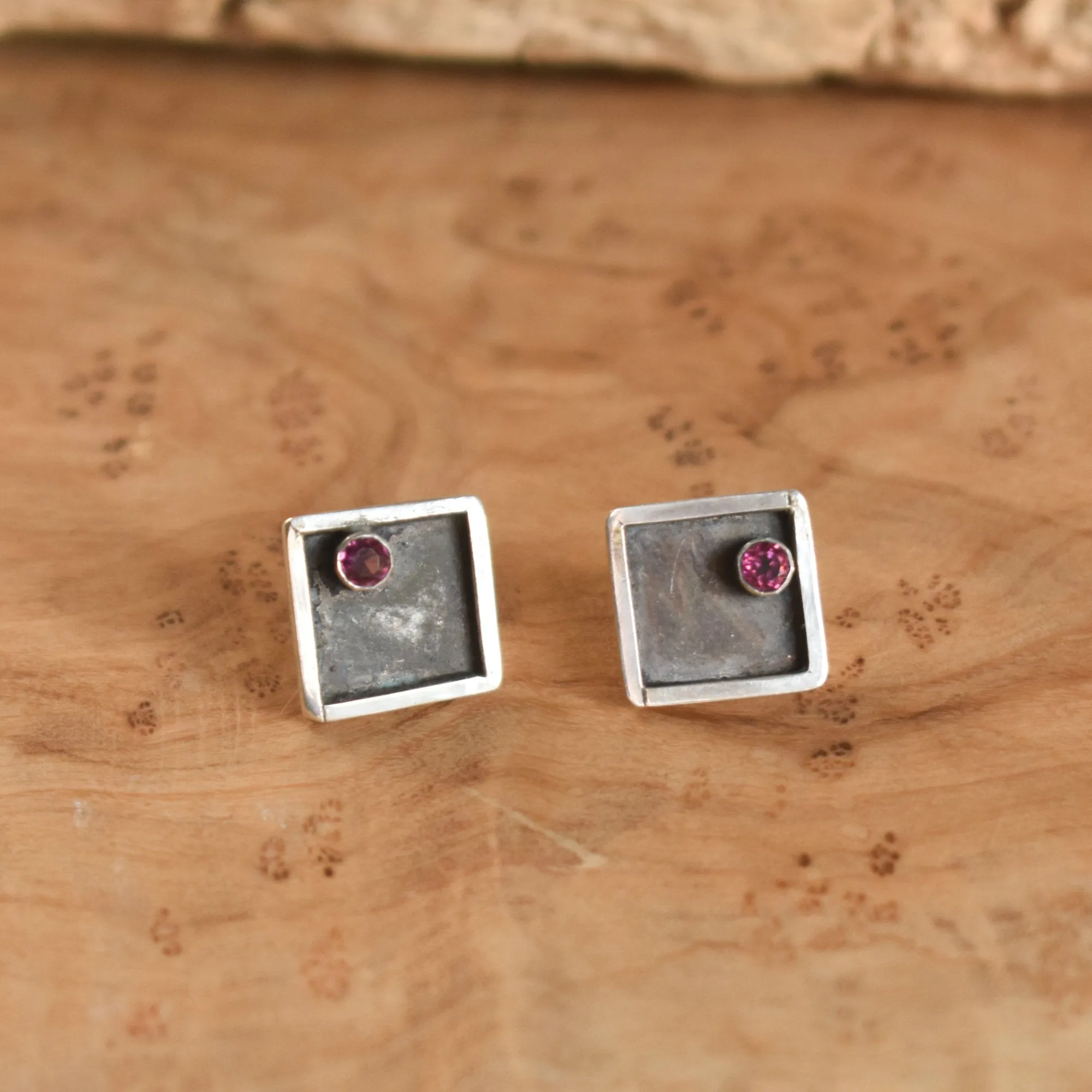 READY TO SHIP - Sterling Silver Posts - Choose Your Gemstone - Amethyst - Citrine - Garnet Studs