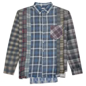 Rebuild by Flannel Shirt 7 Cuts Shirt / Reflection - Blue/Navy