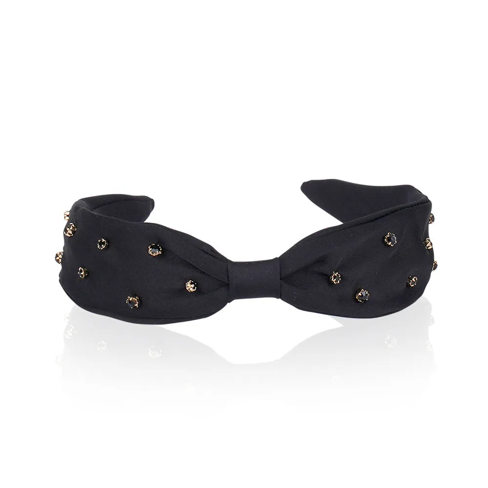 SATIN STUD HAIRBAND