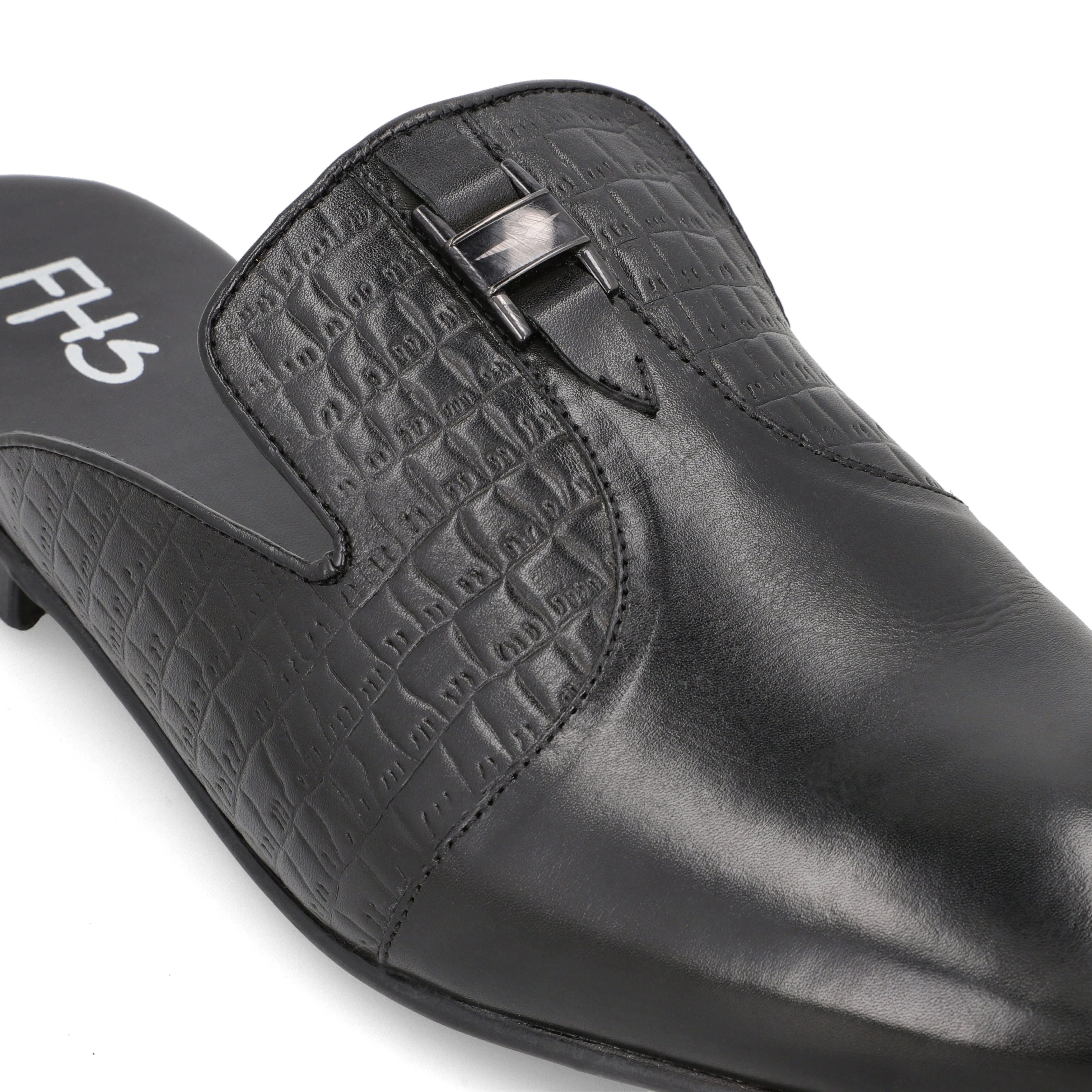 Signature FHS Buckled Mules - Black