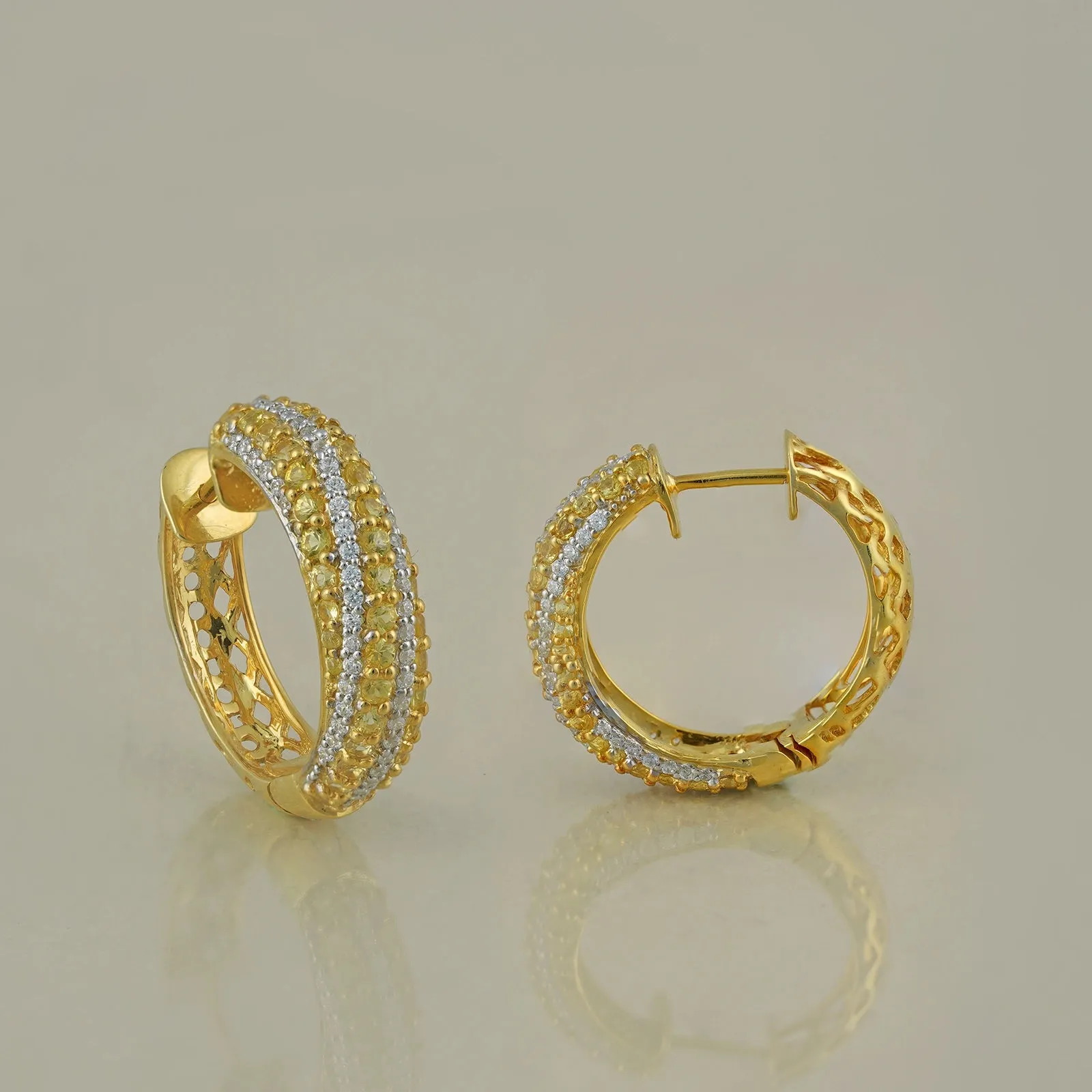 Susan Yellow Sapphire Mini Hoops