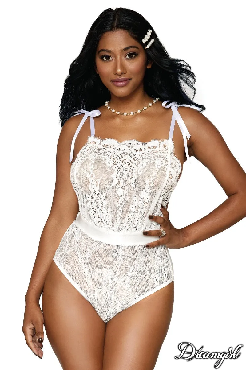 Tie-Back Lace Teddy