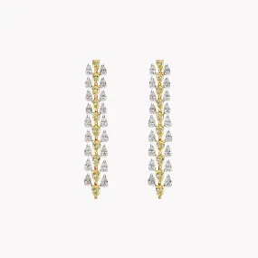 Two-Tone Pear Drop Earrings