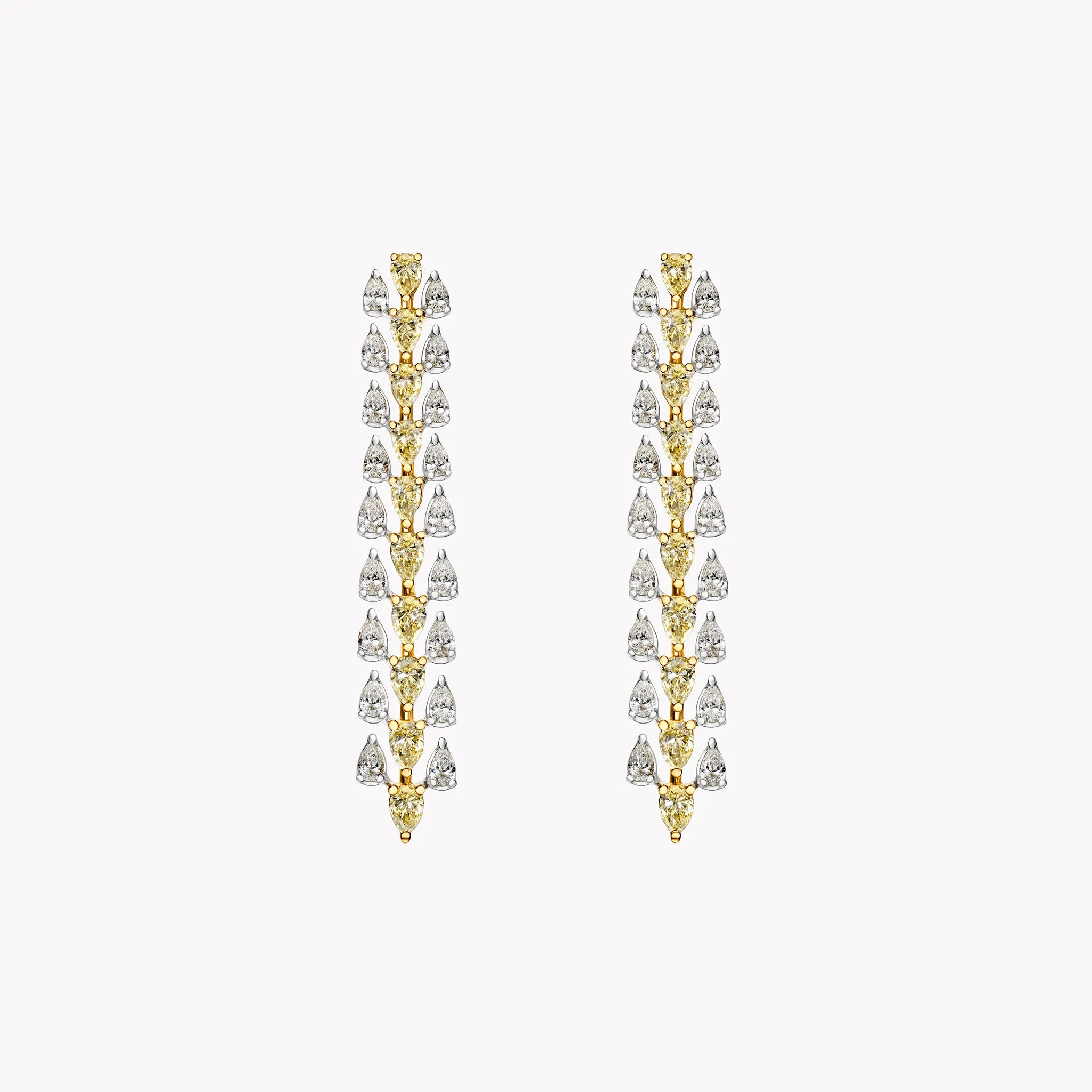 Two-Tone Pear Drop Earrings