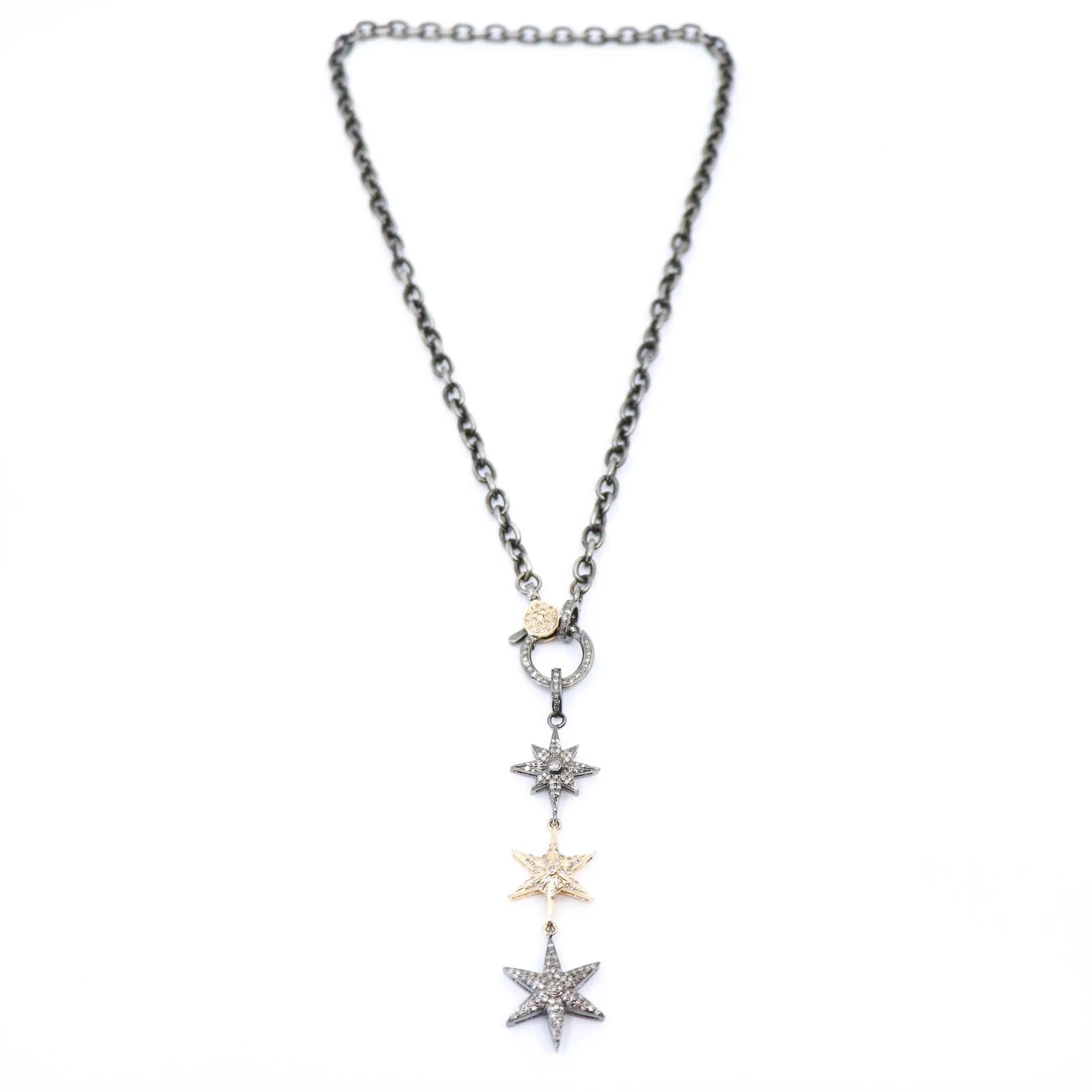 Two-Tone Three Stars Pendant