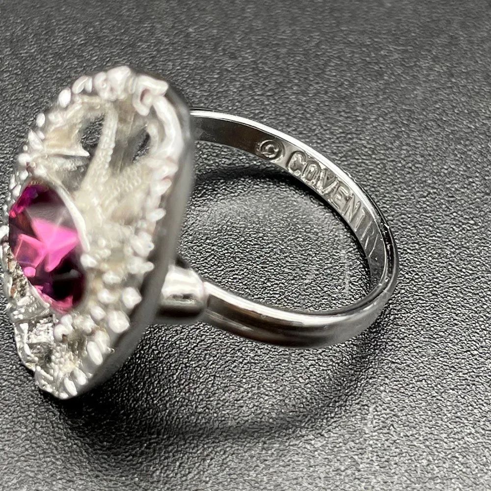 【USA輸入】ヴィンテージ SARAH COV. アメジストパープル リング/Vintage SARAH COV. Amethyst Purple Ring