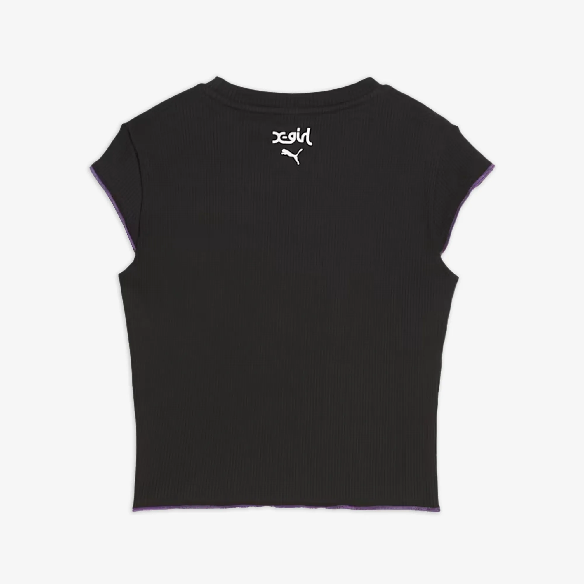 WMN'S x X-GIRL RIBBED SLIM FIT TEE 'BLACK'